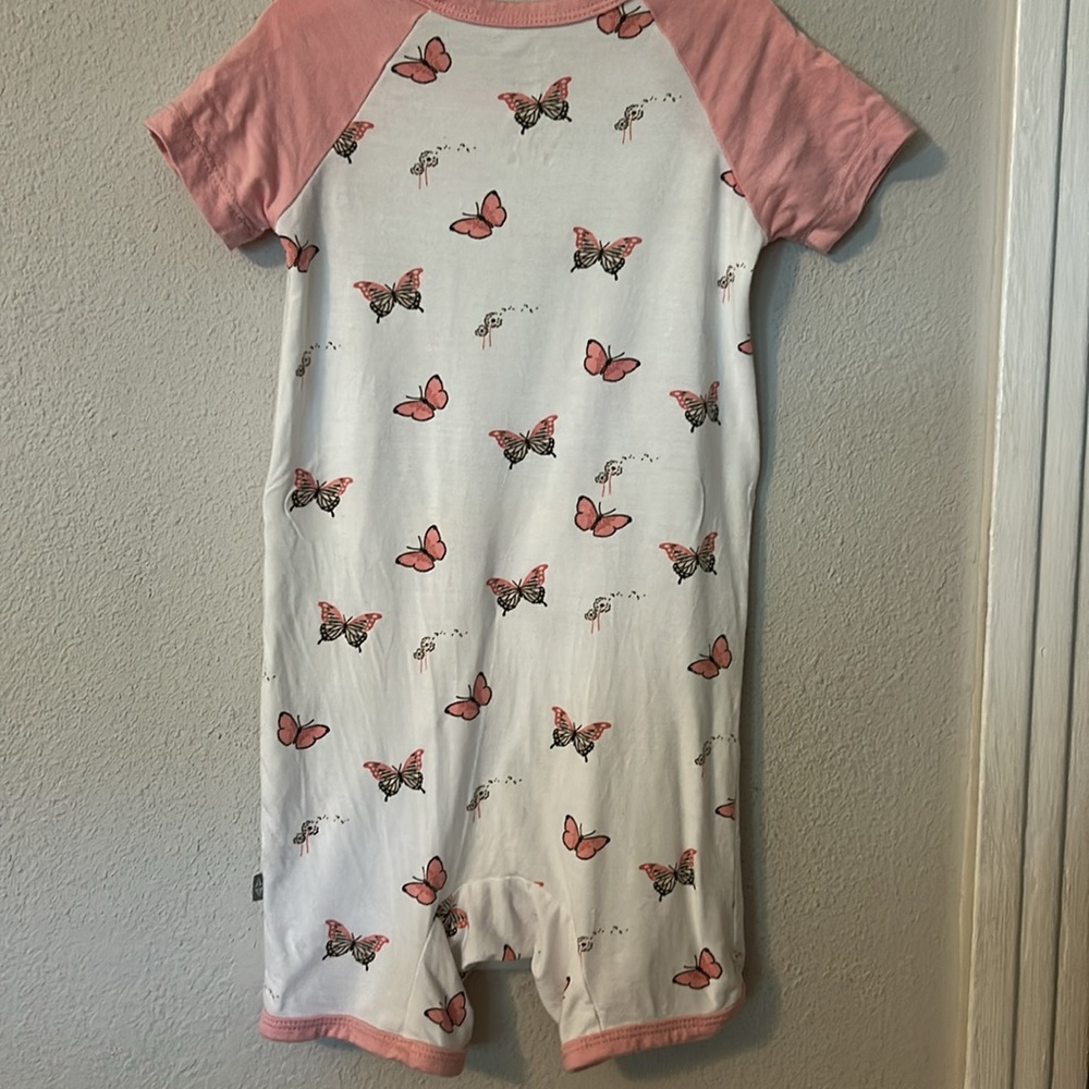 Kyte BABY Pink and White Butterfly One Piece - Picture 5 of 7